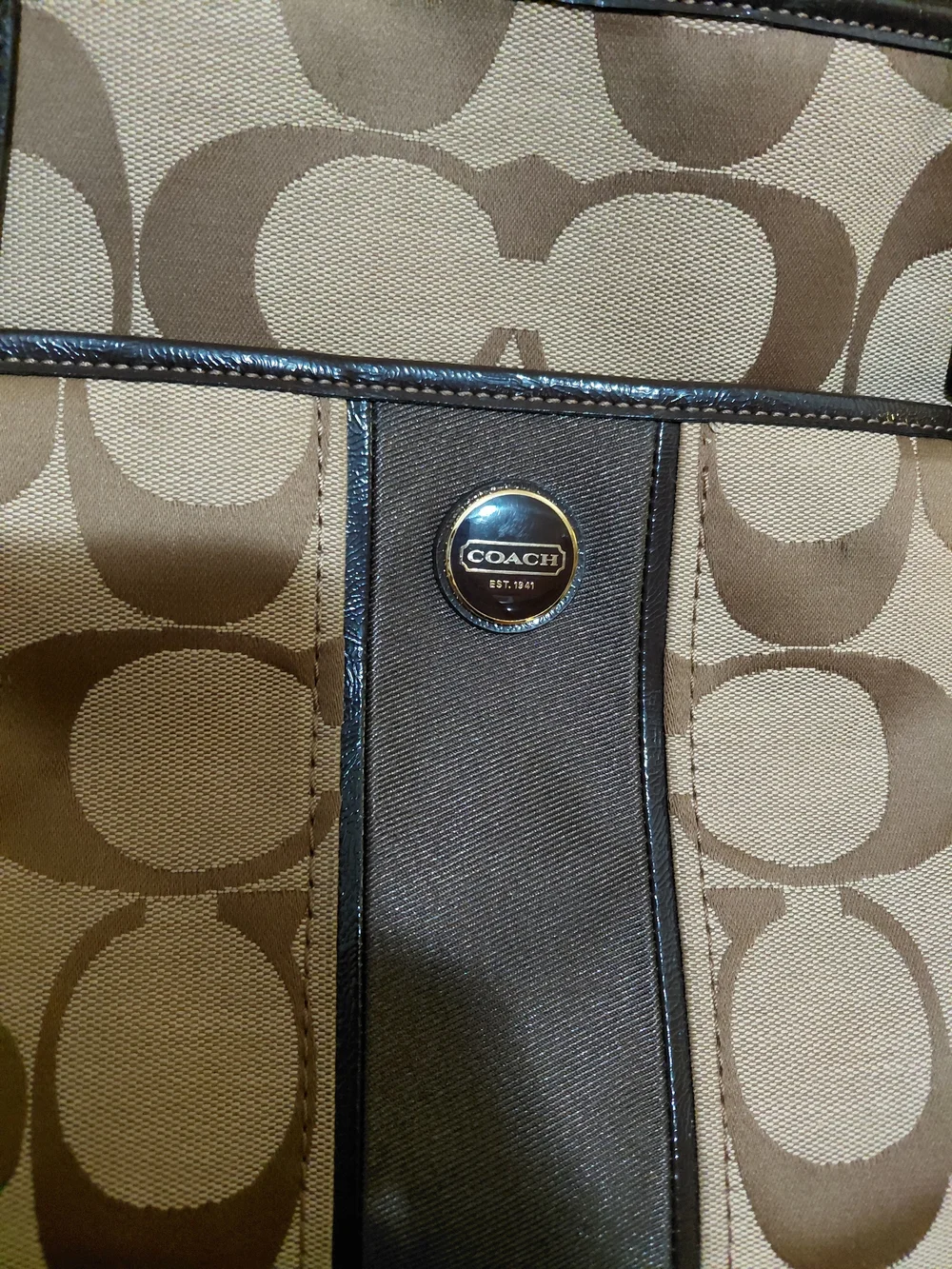Coach Signature Canvas Tote in Brown